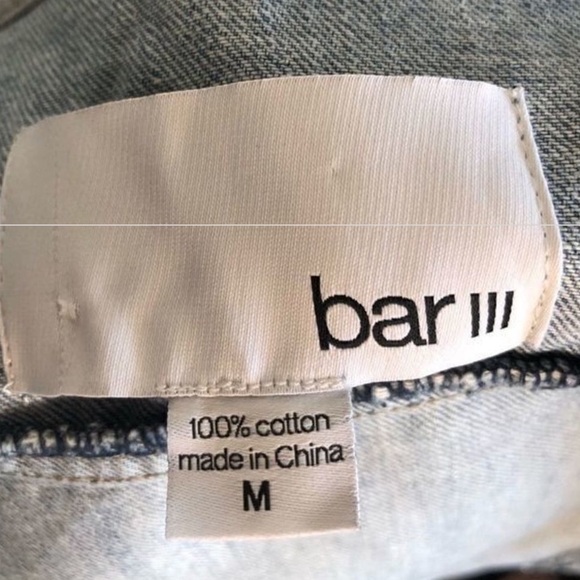 Bar Ill Jean Jacket with Sweatshirt Sleeves Size M - Picture 5 of 5